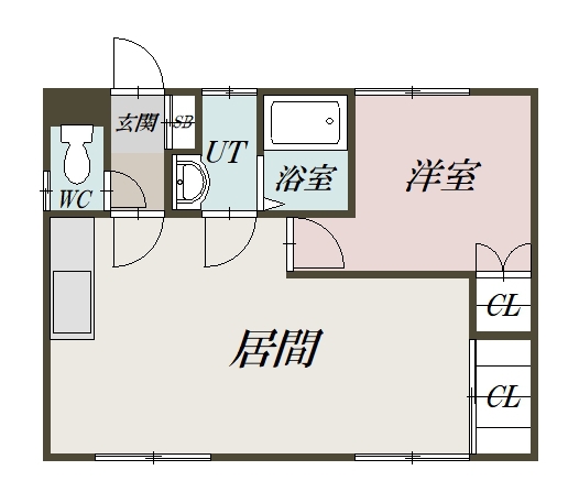 コーポやまもと3間取図
