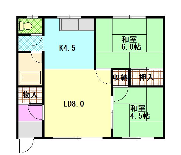 プレジールⅡ102間取図