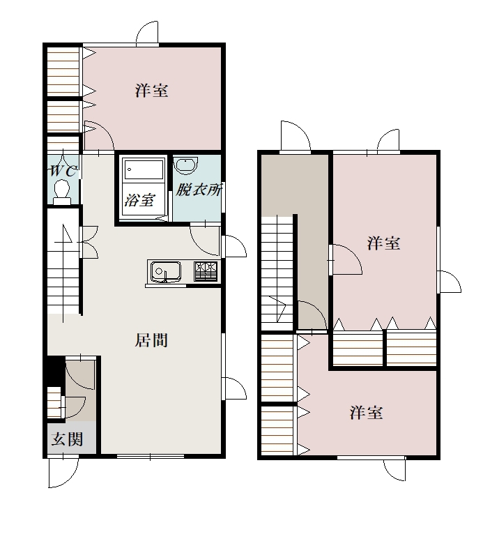 はぴねす2間取図
