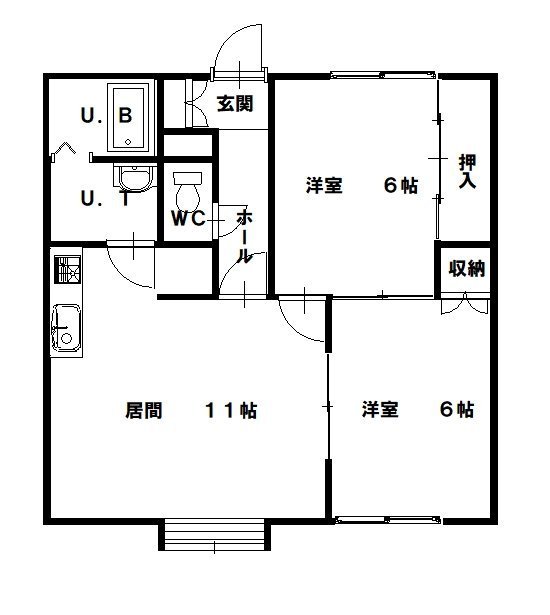 レジデンス深川B105間取図