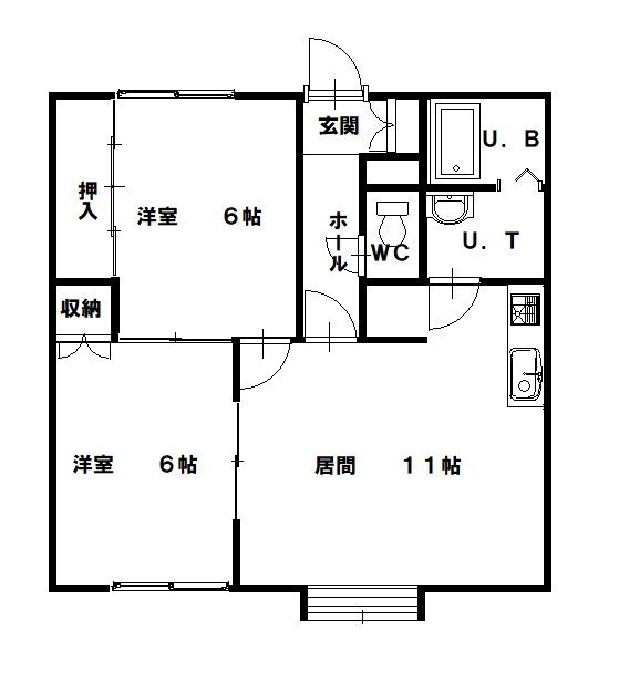 レジデンス深川B206間取図