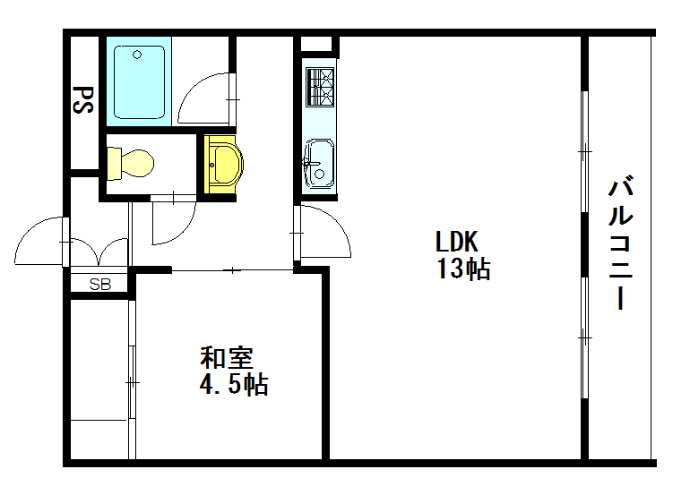 ロジェ111B 303号室303間取図