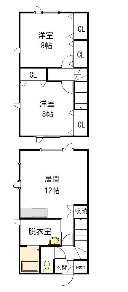 メゾネット開本101間取図