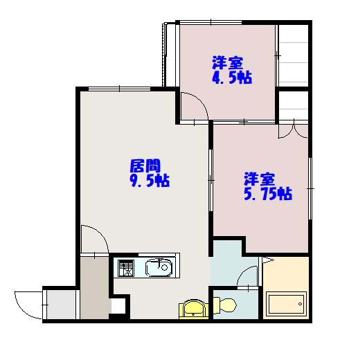 ソシアＢ203間取図