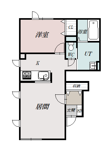 ミモザ101間取図