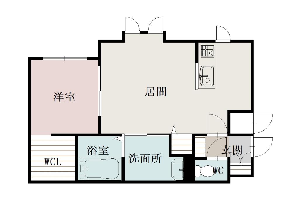 ヴェルヒュッテ旭川南４条202間取図
