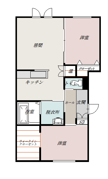 Ｃａｓａ－ⅰ　ＨｉｇａｓｈｉｋａｗａⅠ１０１間取図