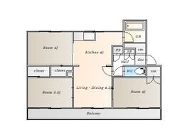ヴィラナリー旭川Ⅱ503号棟46間取図