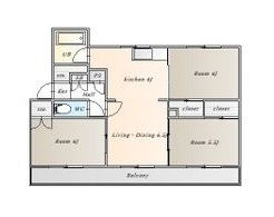 ヴィラナリー旭川Ⅱ503号棟27間取図