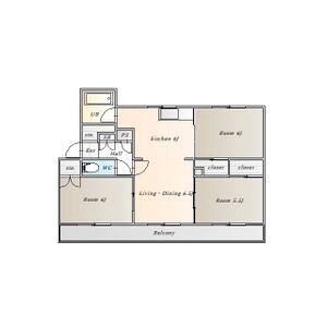 ヴィラナリー旭川Ⅱ503号棟33間取図