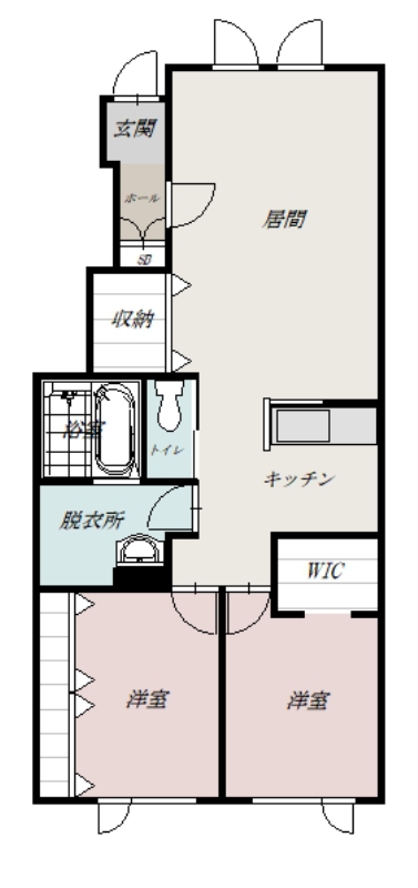 PLEASANTⅤ1F間取図