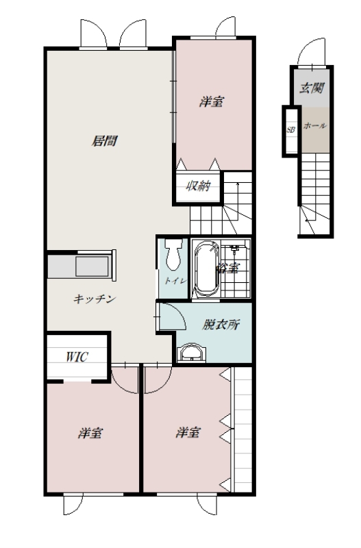 ＰＬＥＡＳＡＮＴⅤ2D間取図