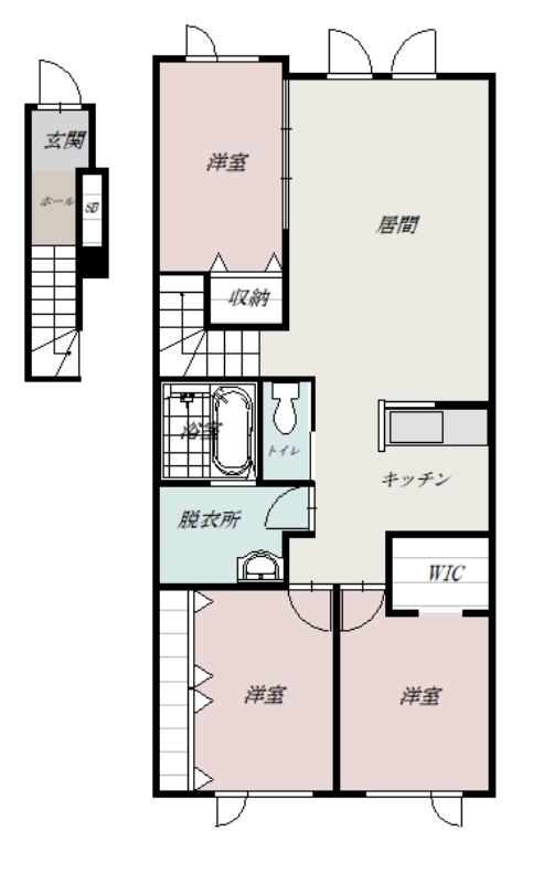 PLEASANTⅤ2F間取図