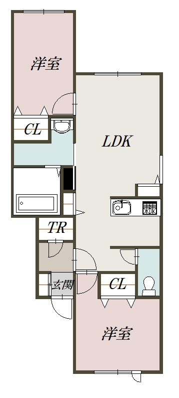ブルームーンＨ＆Ｍ102間取図
