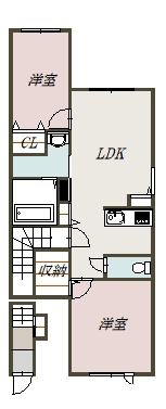 ブルームーンＨ＆Ｍ202間取図