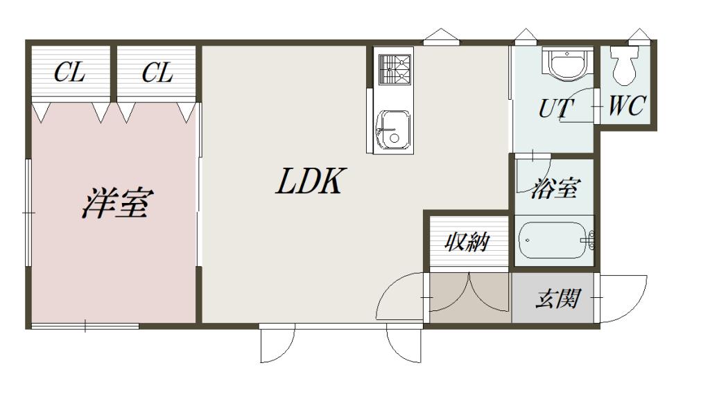 プラーサ美瑛２０５間取図