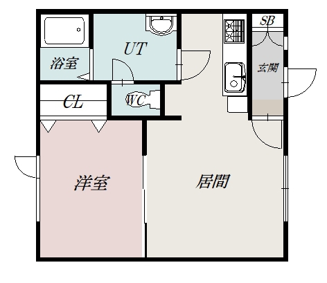 ファイブウエストB間取図
