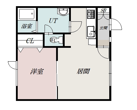 ファイブウエストD間取図