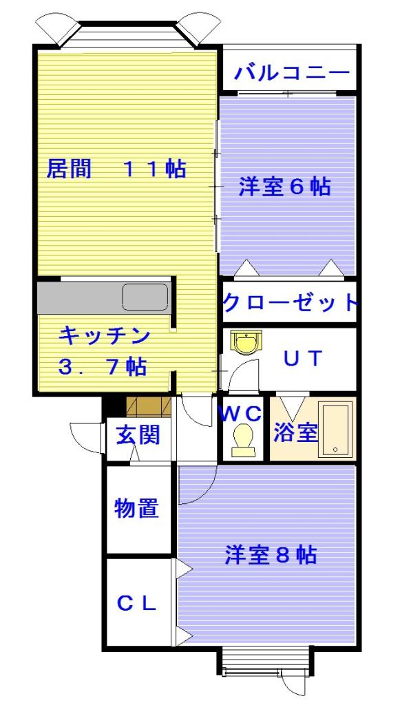パルフェⅠ２０２間取図