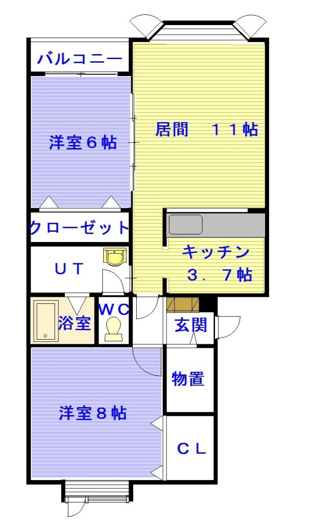 パルフェⅡ２０３間取図