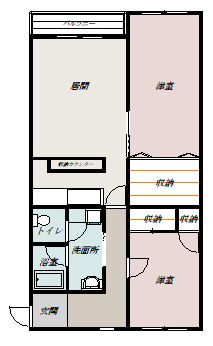第６美園マンション　１１３号室113間取図