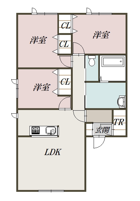 ブランヴェール201間取図