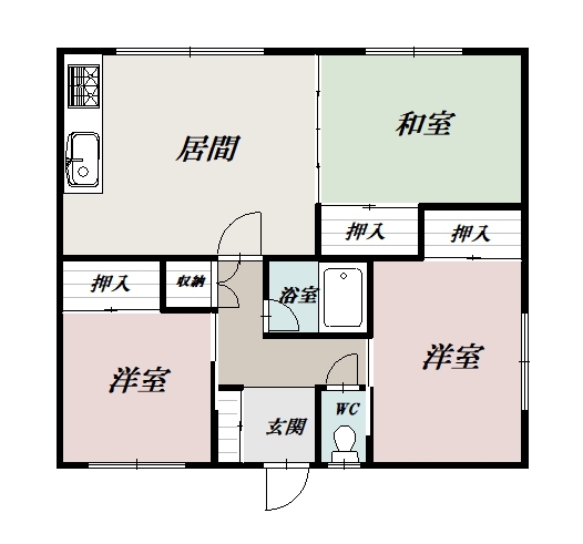 石狩ハイツA間取図