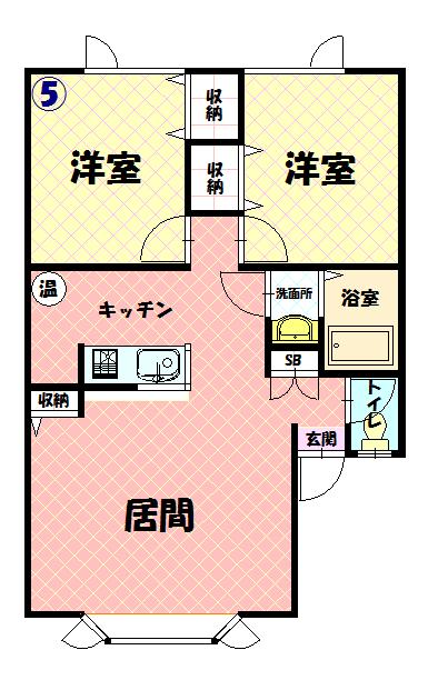 ｙｏｕトピア豊岡壱番街　Ａ棟２０５間取図