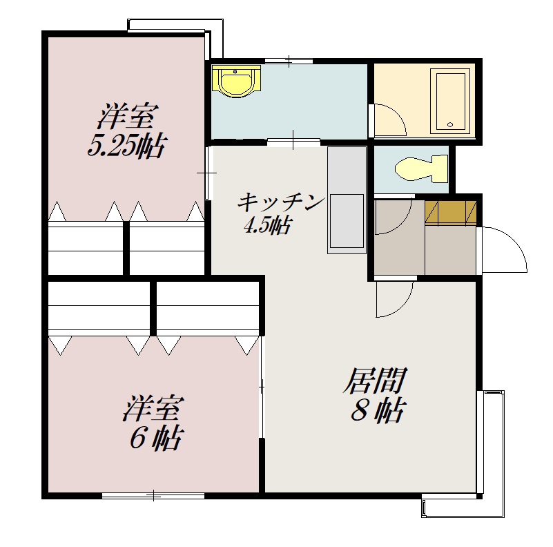 エールバール１０２間取図