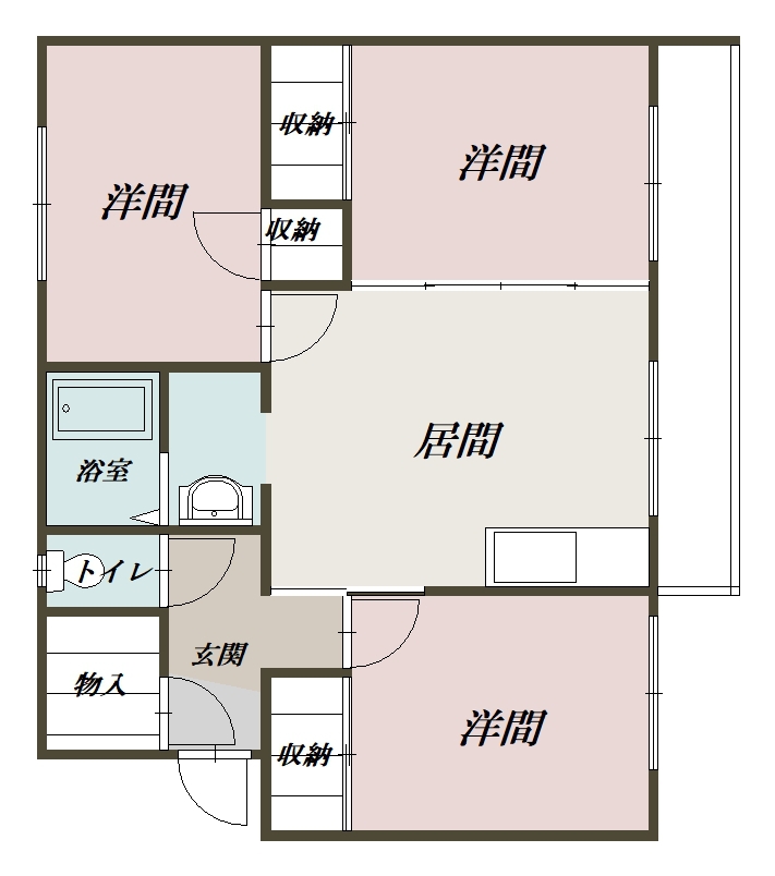 ヴィラナリー芦別Ⅱ　Ｃ棟１０１間取図