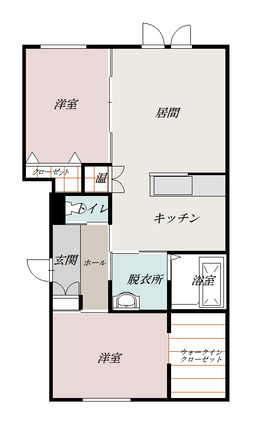 Casa-ⅰ higashikawaⅡ102間取図