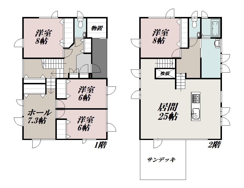 神楽岡１０ー３借家－間取図