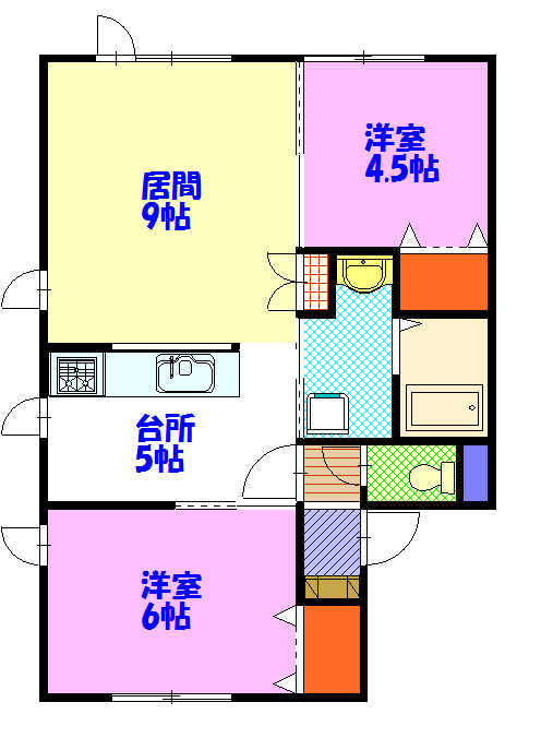 サニーイースト２０２間取図