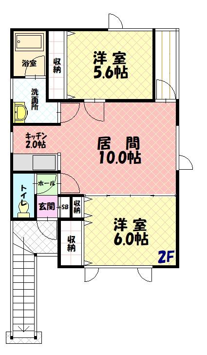 プチハウス２Ｆ間取図