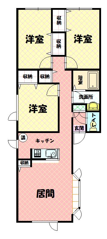 ｙｏｕトピア豊岡参番街　Ｅ棟２０１間取図
