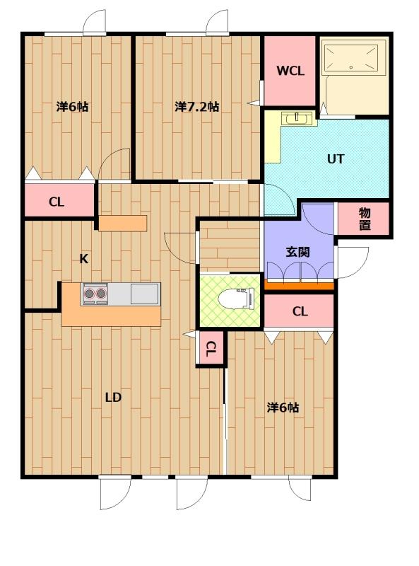 ロキシーズ２０５間取図