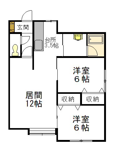 ユウハイツ２０１間取図