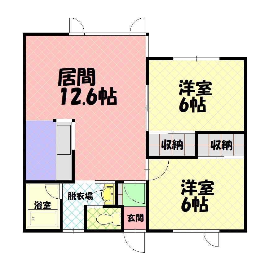 ウインザーハウスA202間取図