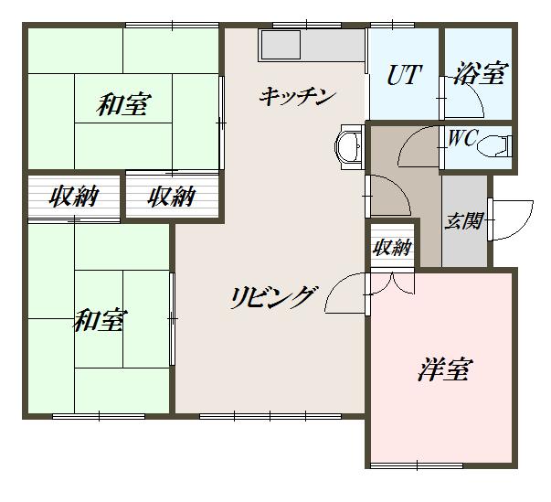 豊岡６－８貸家Ｃ１ＺＺＺ間取図
