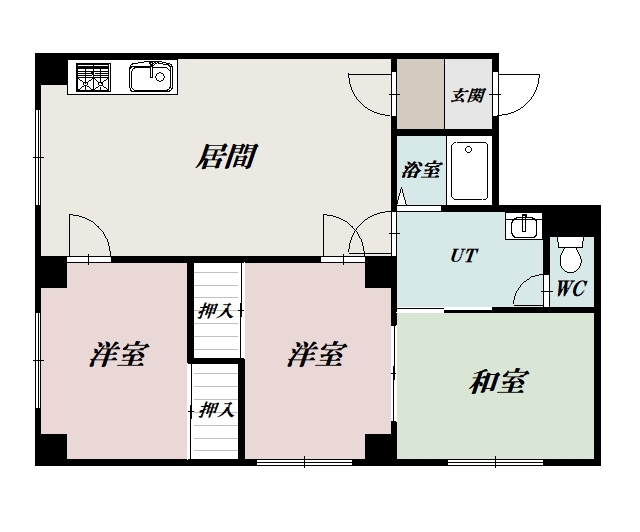 パレス３．２５３１間取図