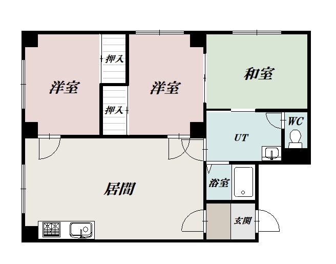 パレス３．２５32間取図