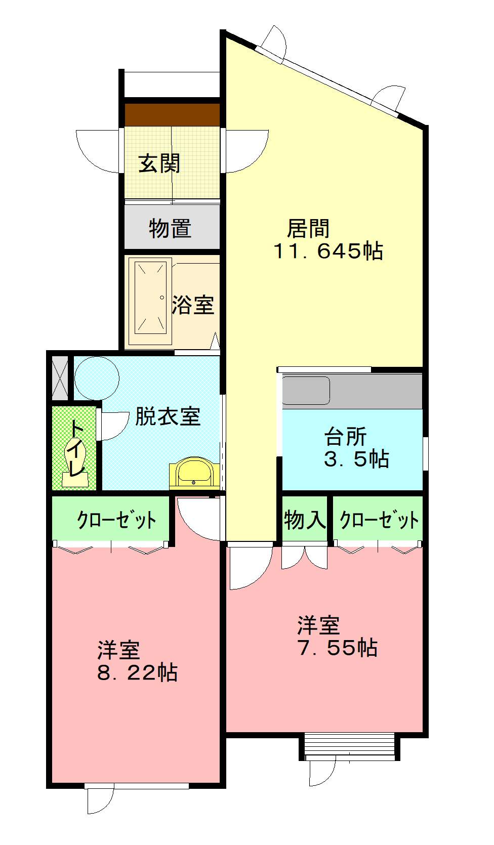 アンダンテＢ１０３間取図