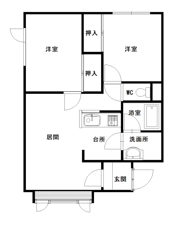 ミョンドン２０２間取図