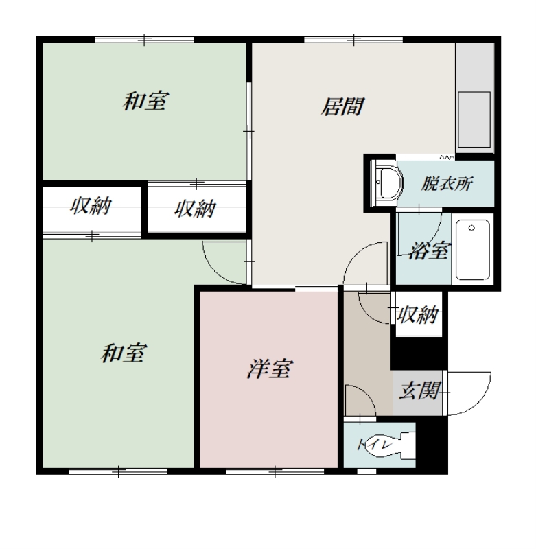 忠和マンション２０２間取図