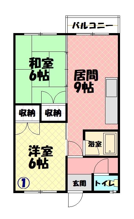 マンションヤマダＡ２０１間取図