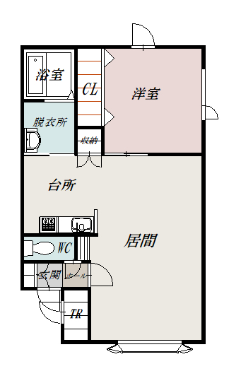 セレーノＡ２０３間取図