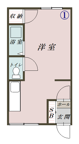 黄金ハイツ２０１間取図