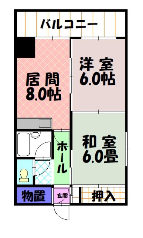 滝川ハイツＮｏ．１１５２間取図