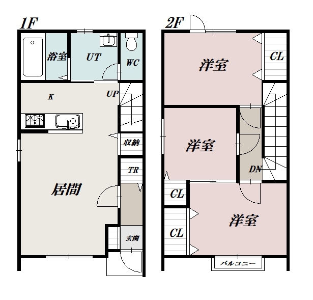 コンフォール豊岡A間取図