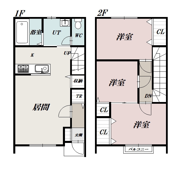 コンフォール豊岡B間取図